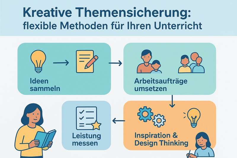 Schaubild zur kreativen Themensicherung im Unterricht