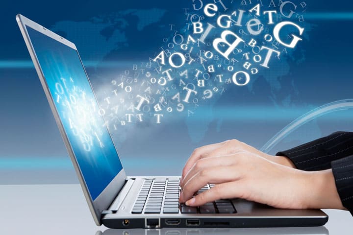 Laptop mit Fachwissen Glasindustrie für die Ausbildung